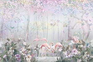 Фламинго в весеннем саду 8181-ML